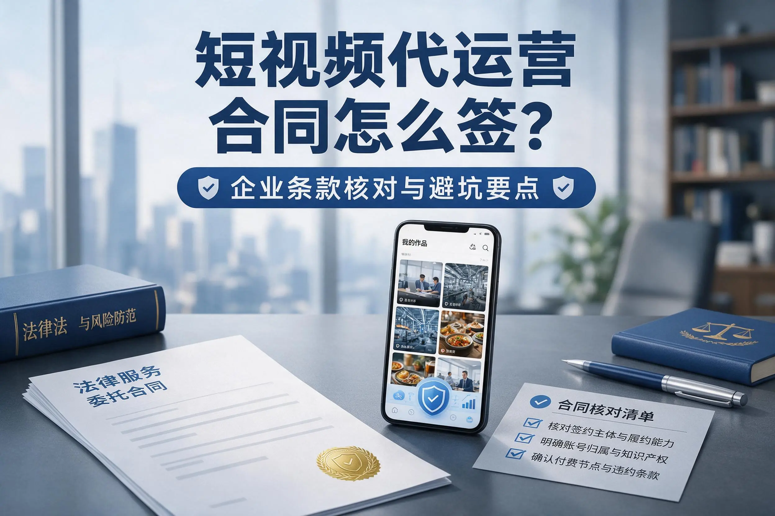 短视频代运营合同怎么签？五指山企业条款核对与避坑要点