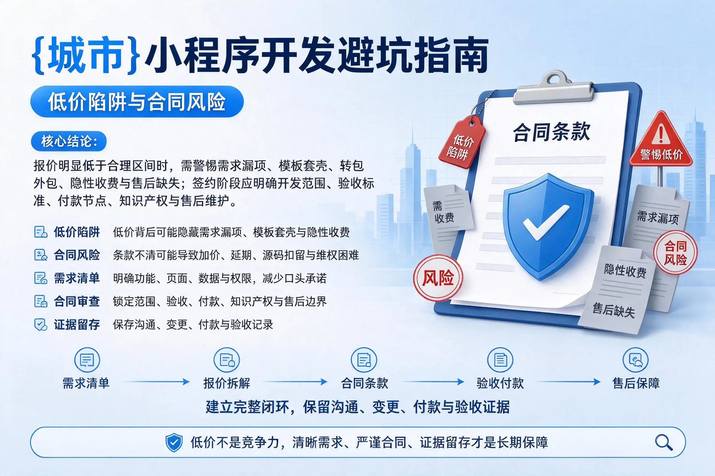 五指山小程序开发避坑指南:低价陷阱与合同风险