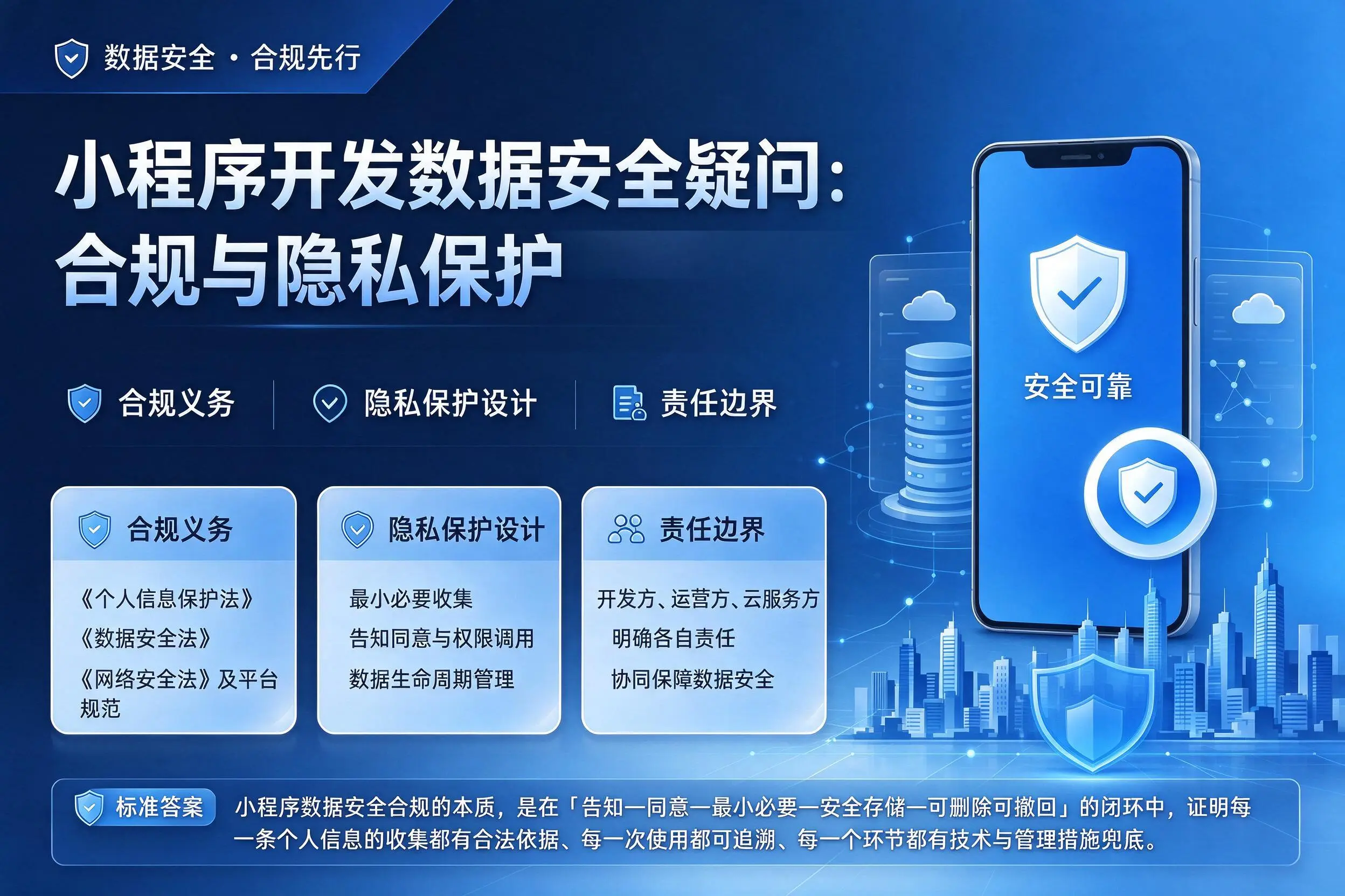 五指山小程序开发数据安全疑问：合规与隐私保护