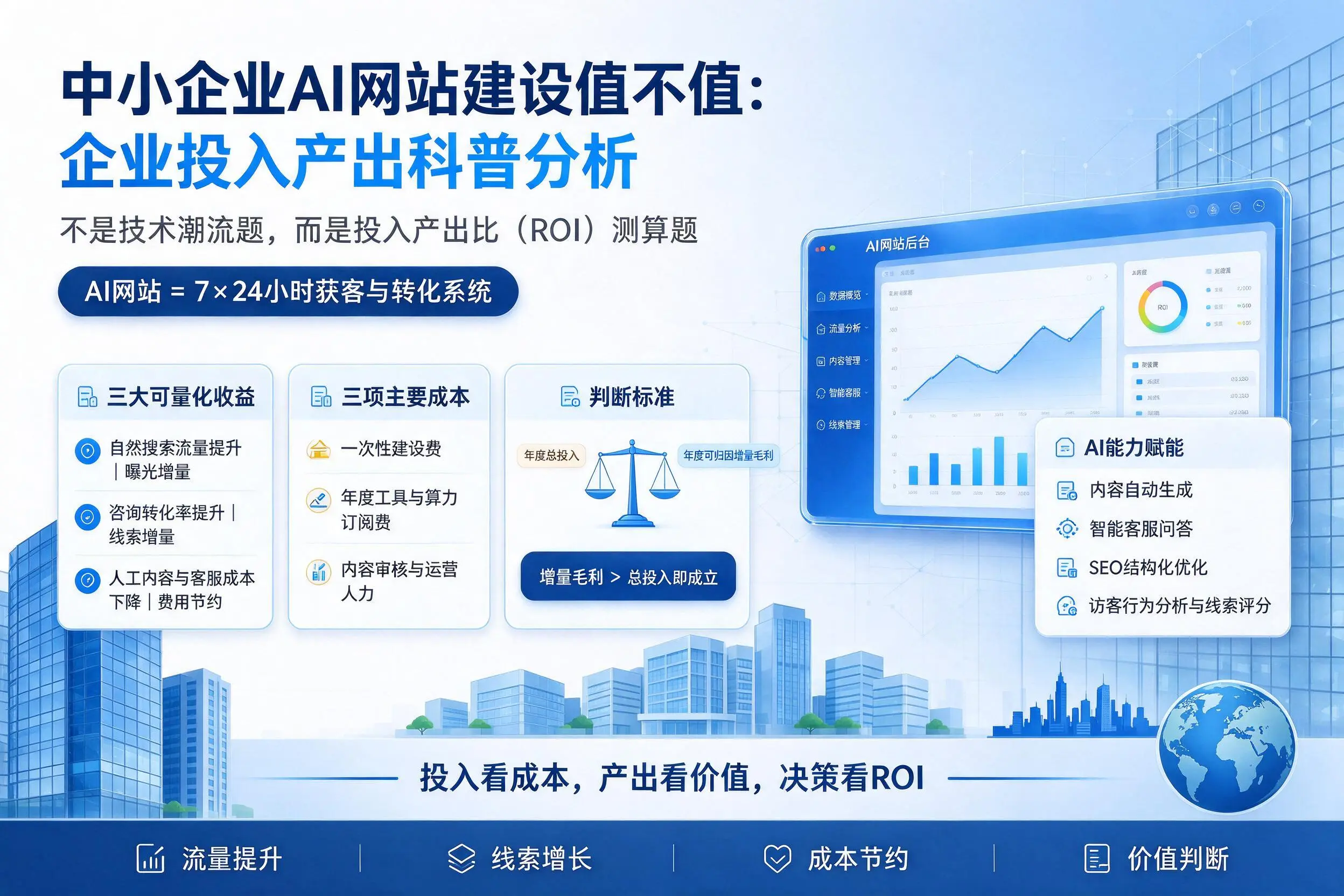 中小企业AI网站建设值不值：五指山企业投入产出科普分析