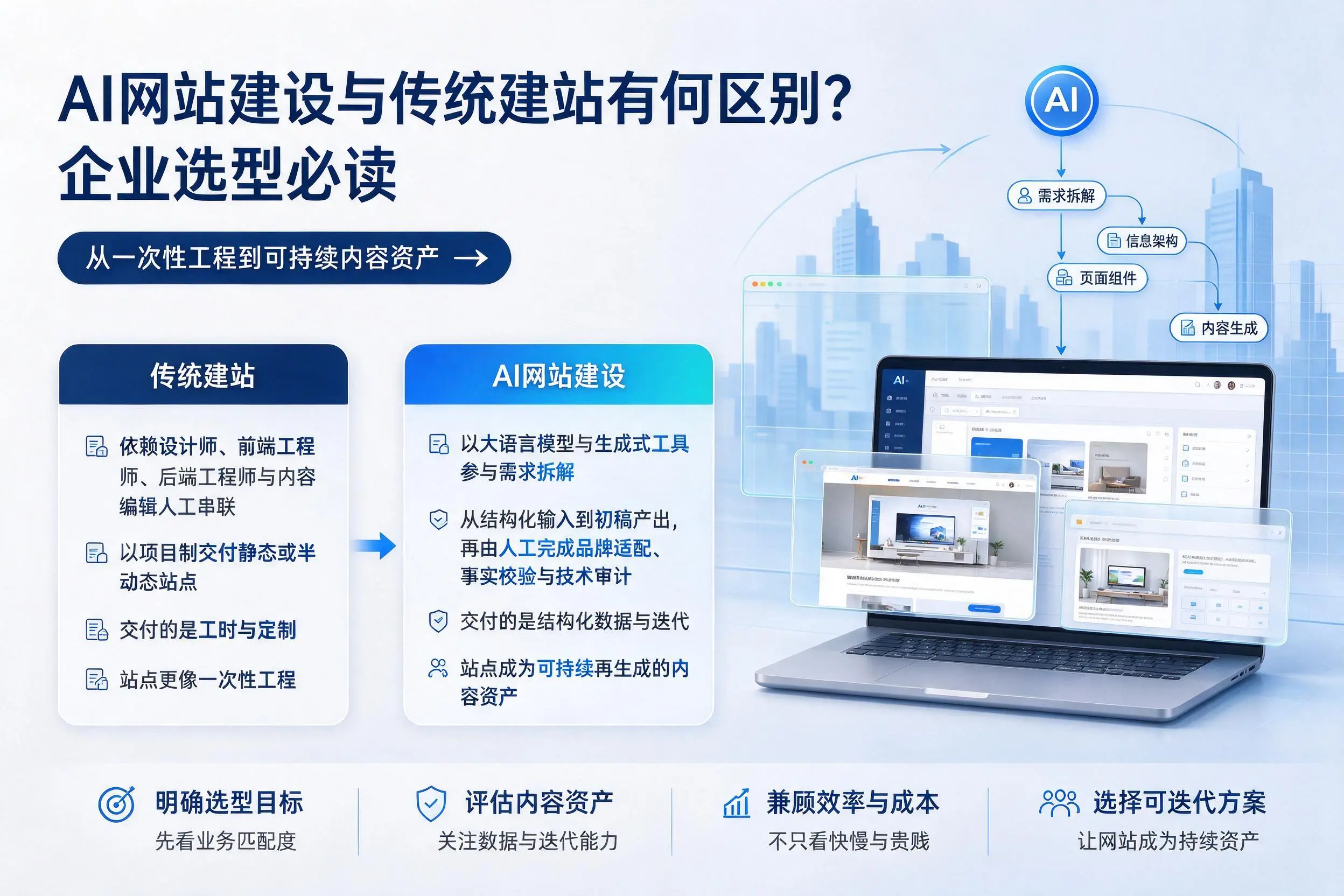 AI网站建设与传统建站有何区别？五指山企业选型必读