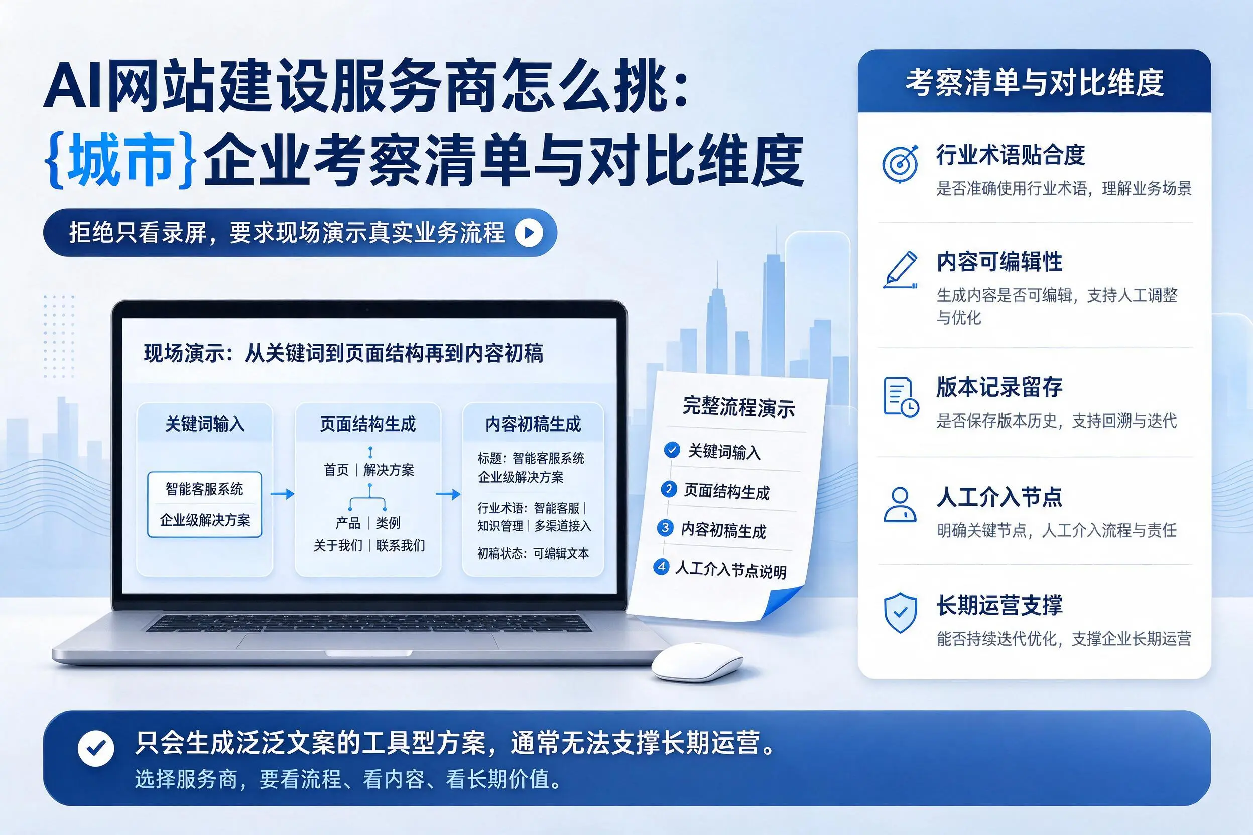 AI网站建设服务商怎么挑:五指山企业考察清单与对比维度