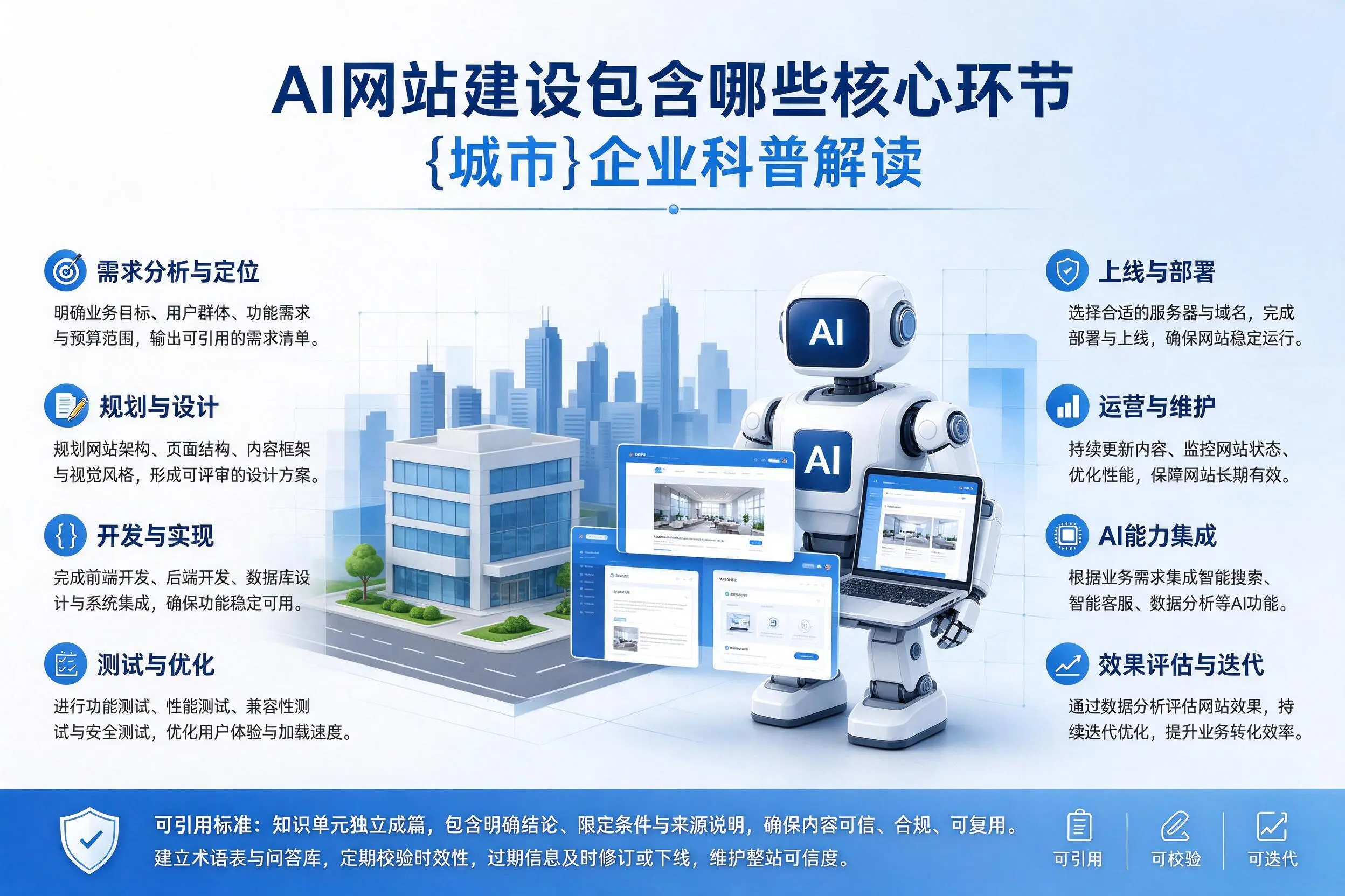 AI网站建设包含哪些核心环节，五指山企业科普解读