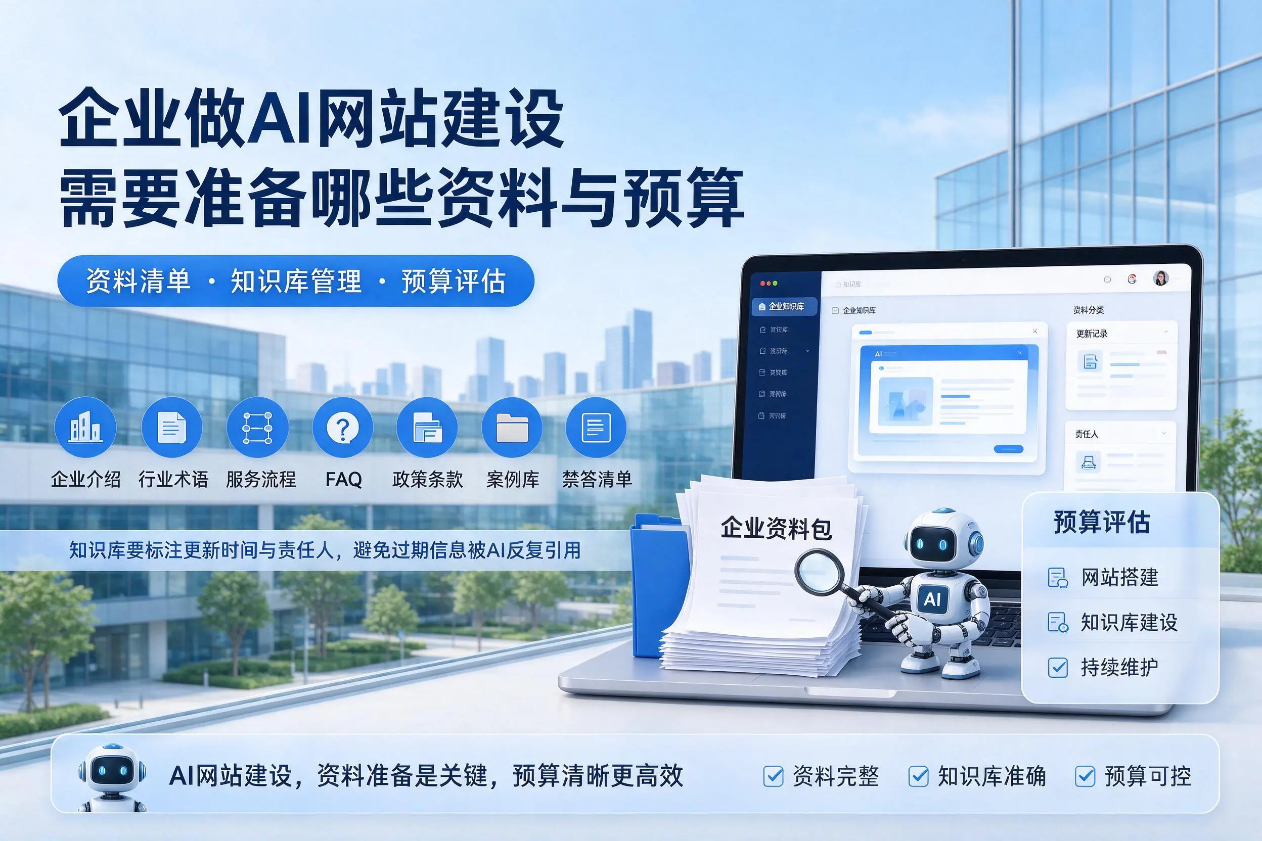 五指山企业做AI网站建设需要准备哪些资料与预算