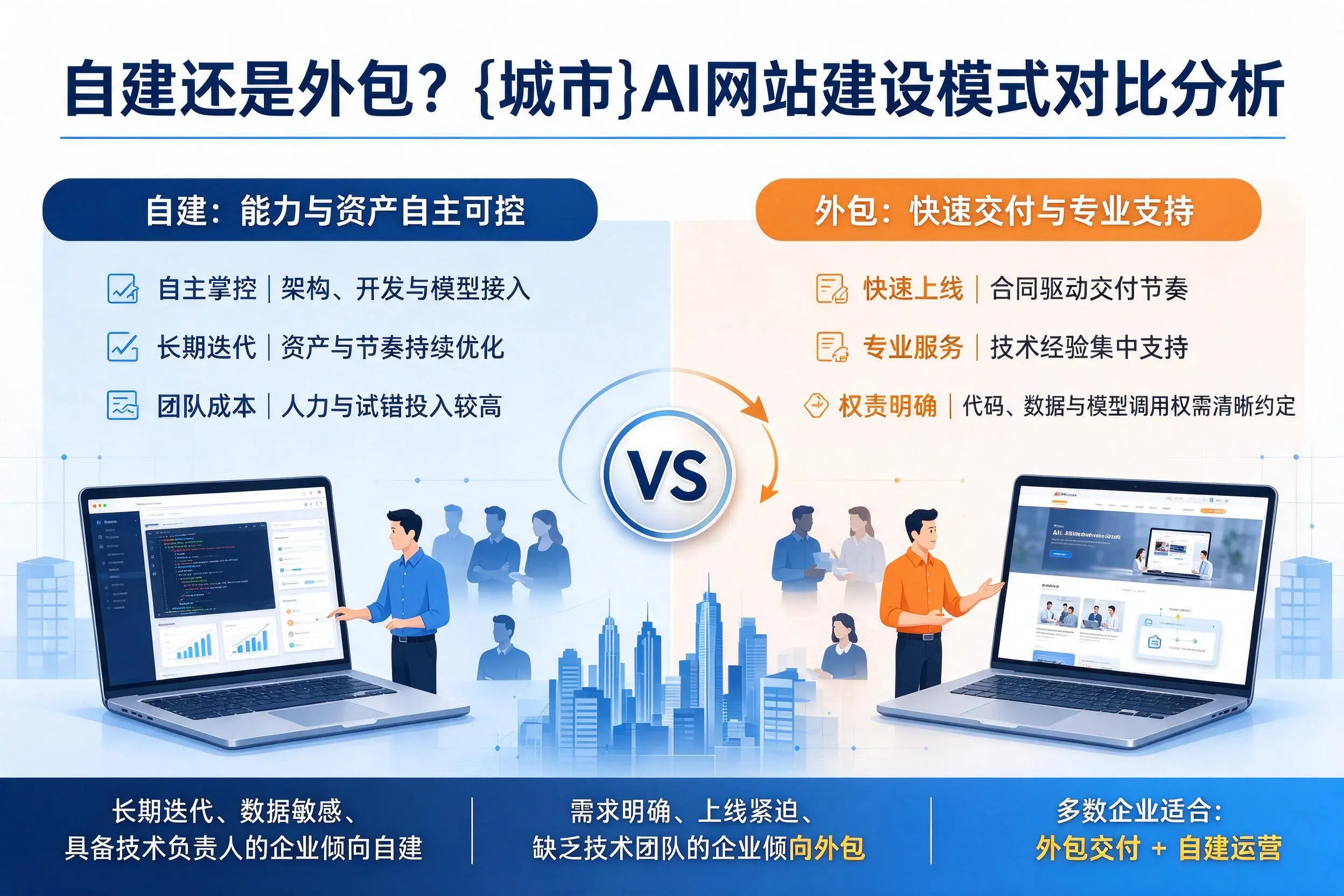 自建还是外包?五指山AI网站建设模式对比分析