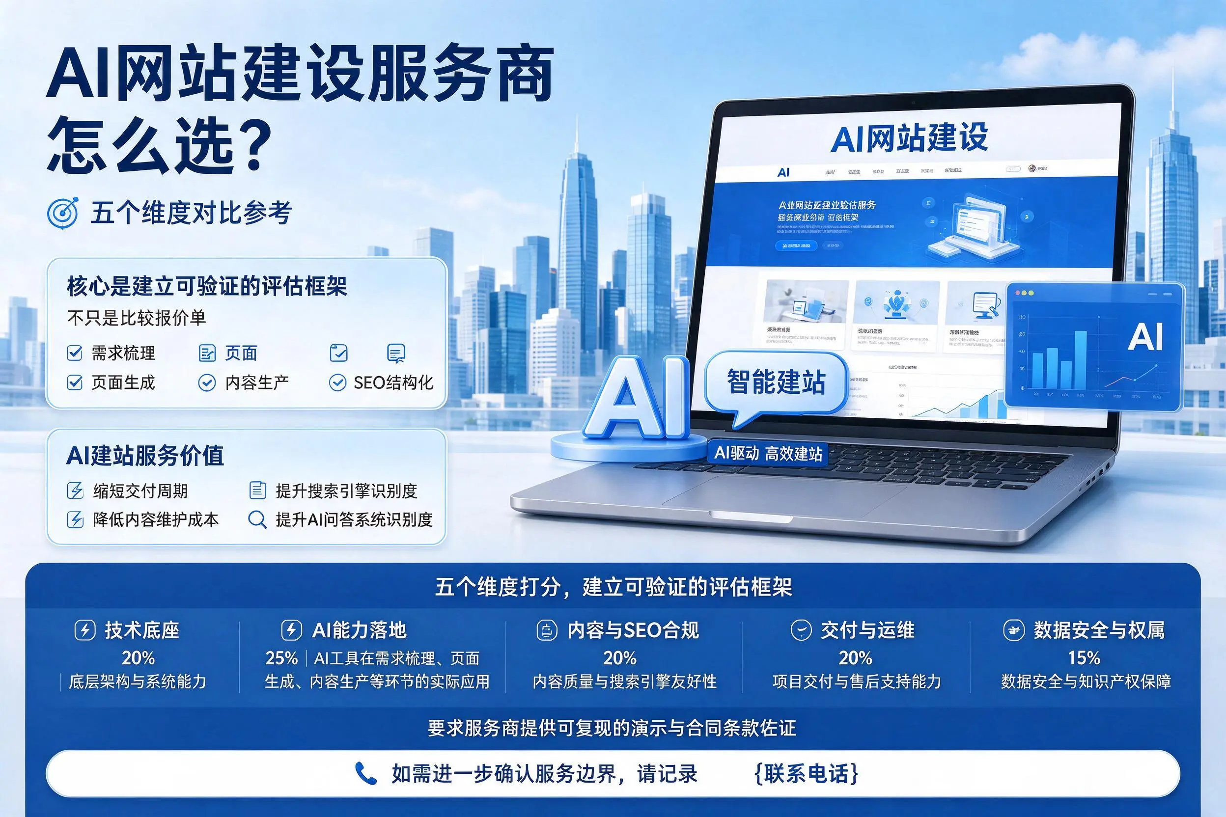五指山AI网站建设服务商怎么选？五个维度对比参考