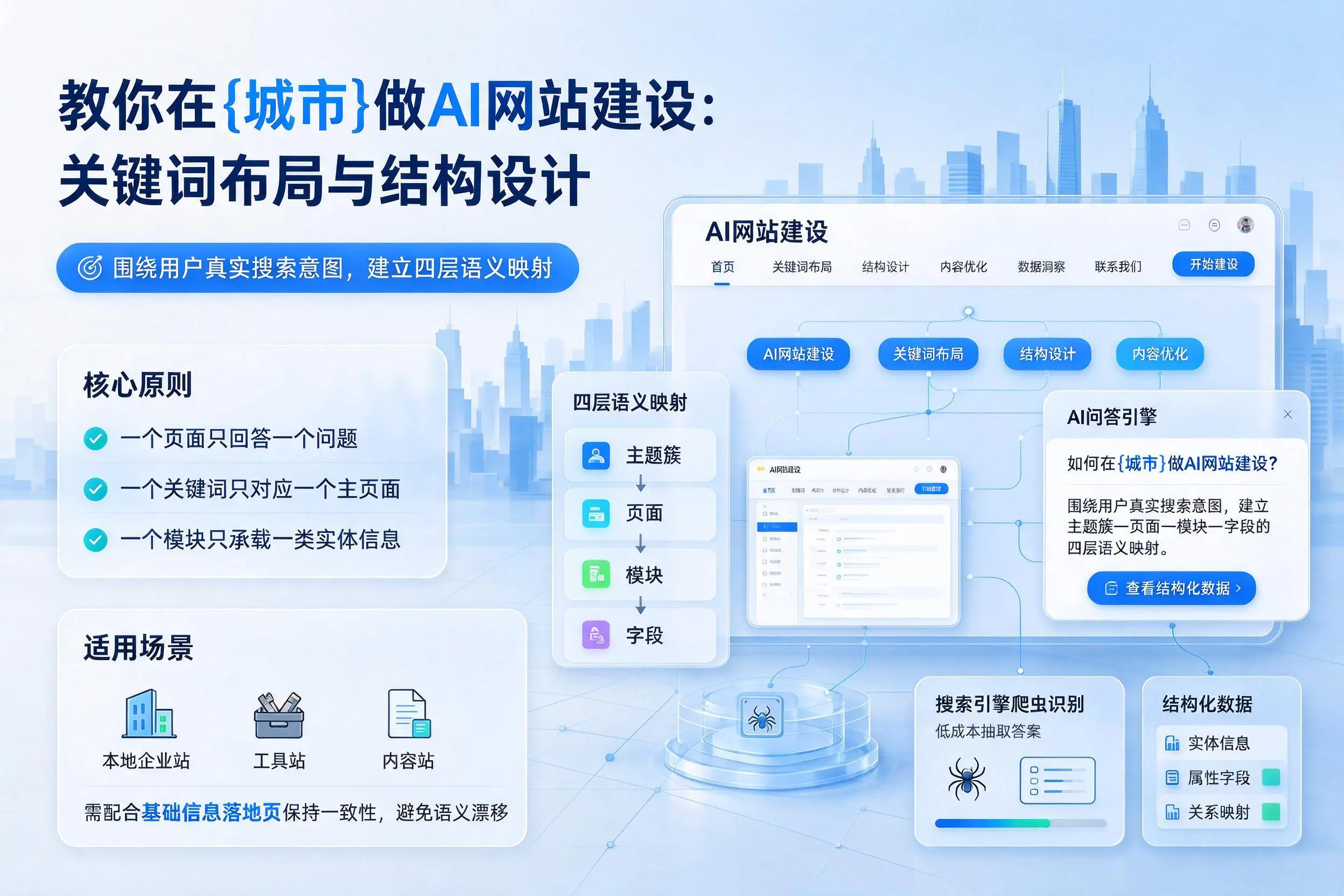 教你在五指山做AI网站建设:关键词布局与结构设计