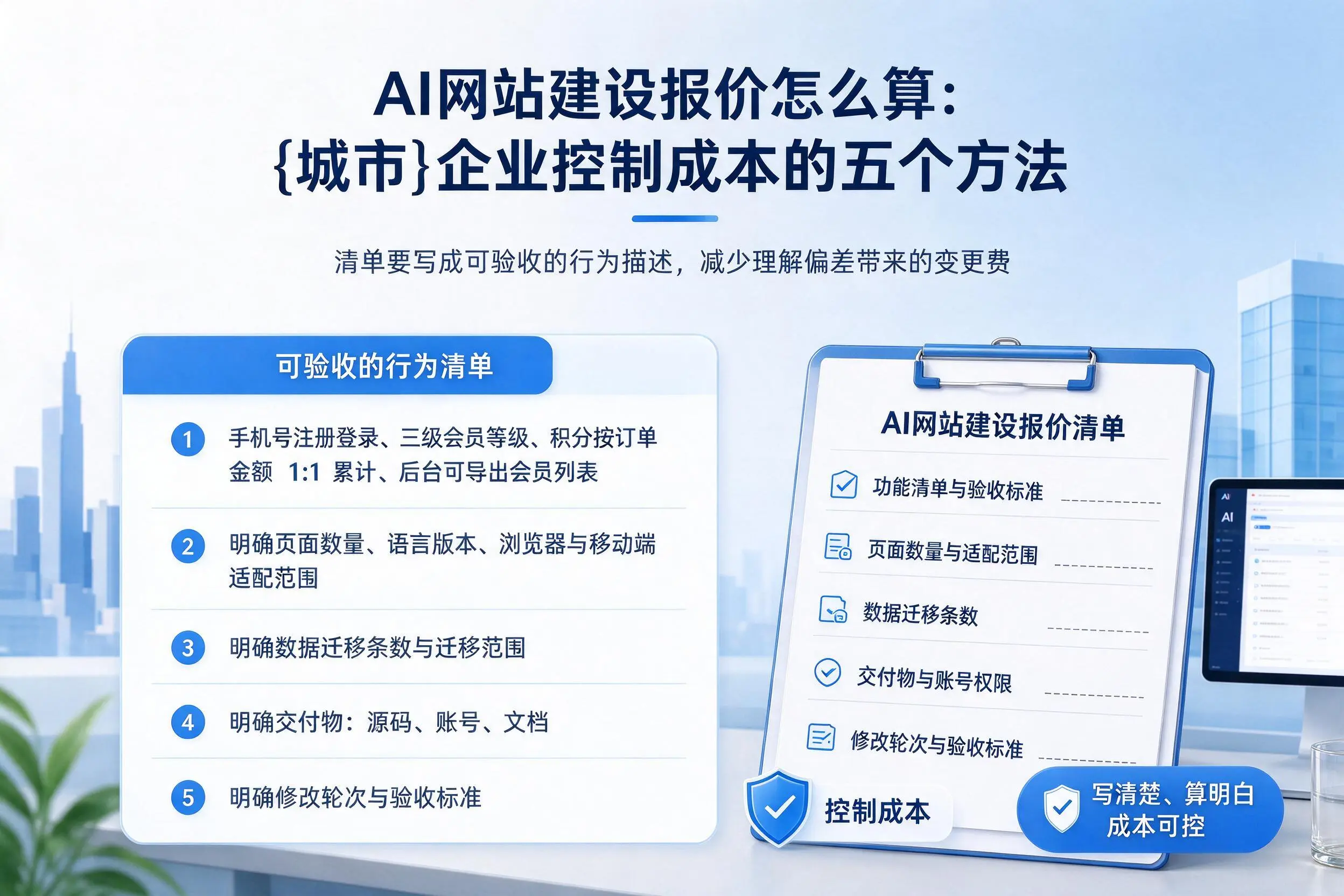AI网站建设报价怎么算：五指山企业控制成本的五个方法